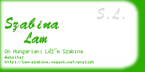 szabina lam business card